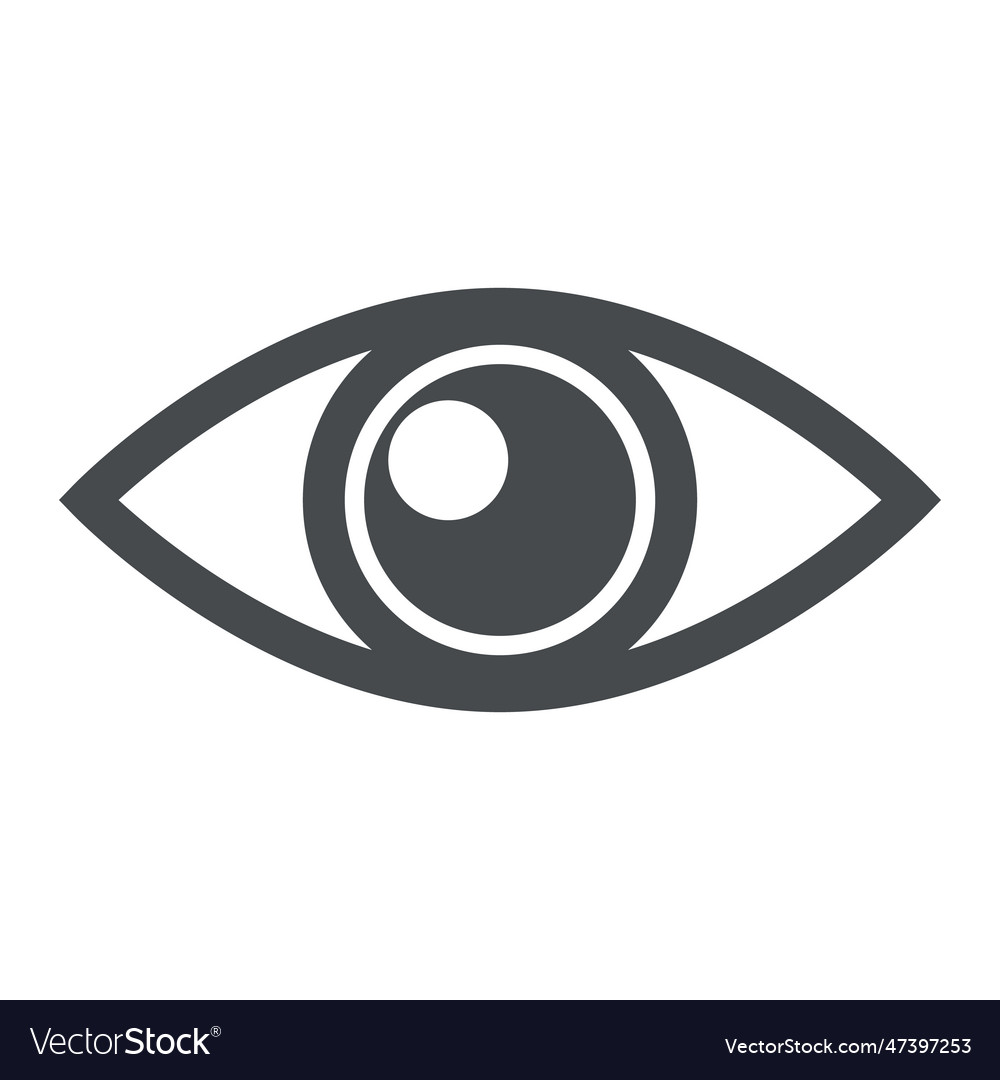 Eye symbol or ophthalmology icon Royalty Free Vector Image