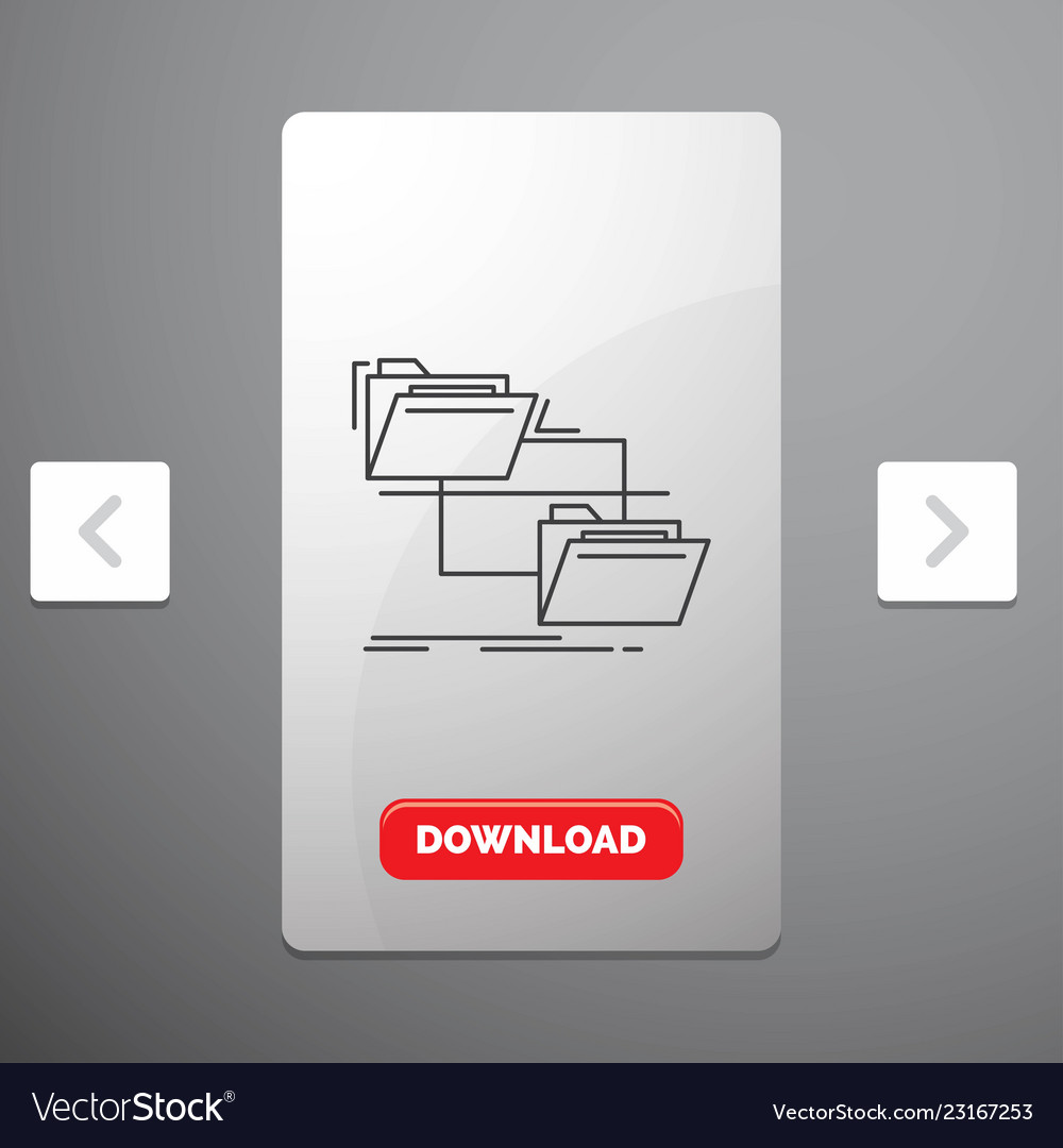 Folder file management move copy line icon Vector Image Folder file management move copy line icon