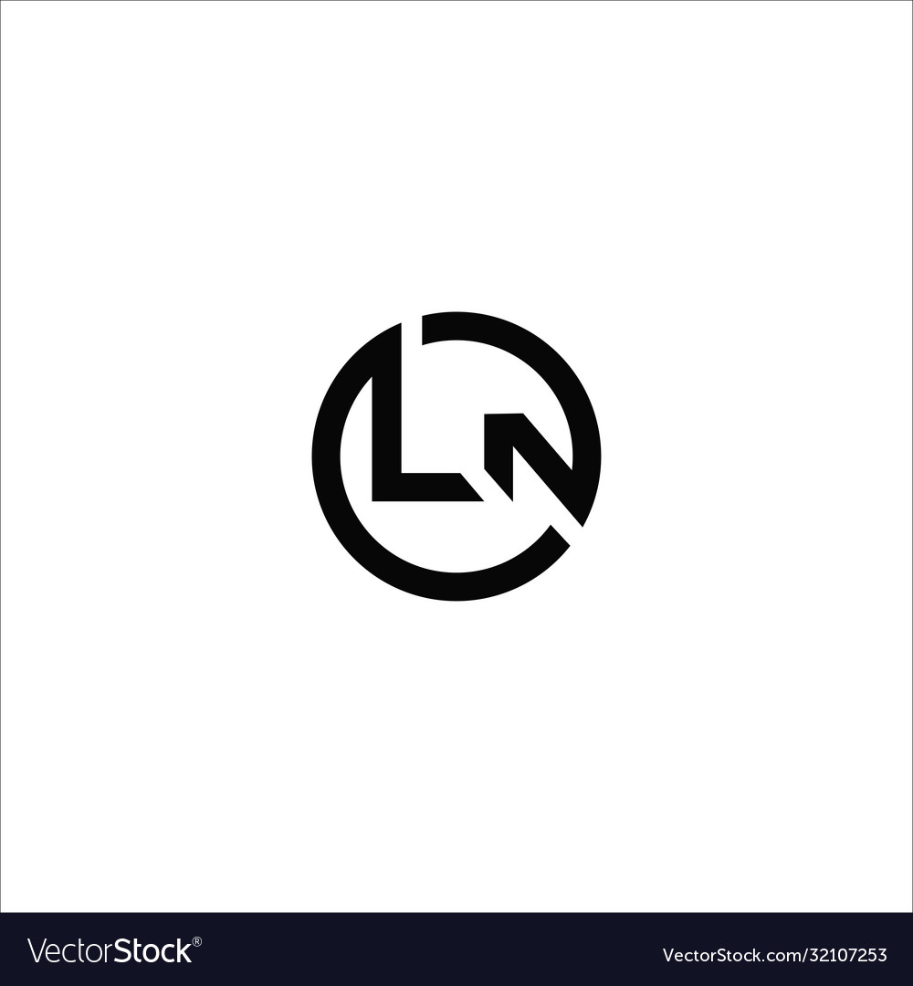 Initial letter ln or nl logo design template