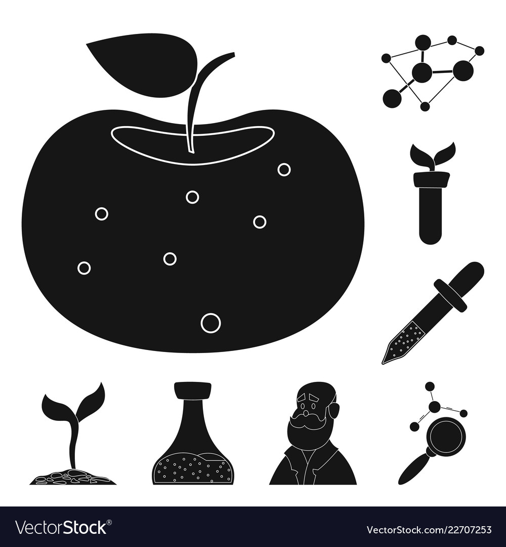 Isolated object of and logo set ve vector image Isolated object of and logo set ve