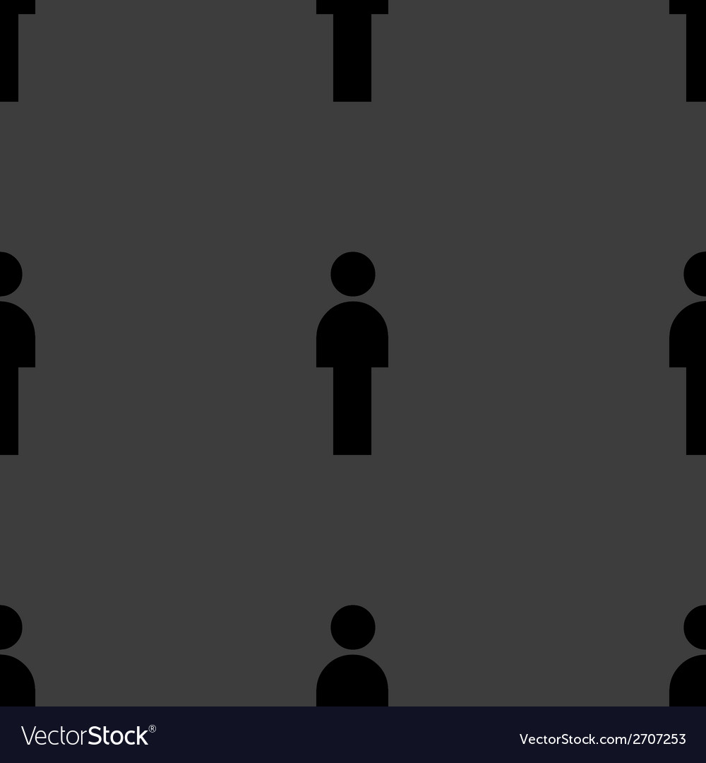 Man restroom web icon flat design seamless pattern