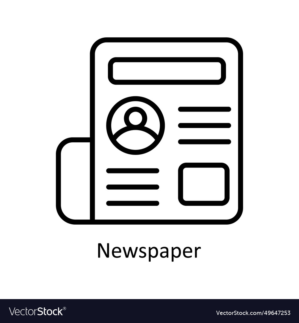 Newspaper outline icon design