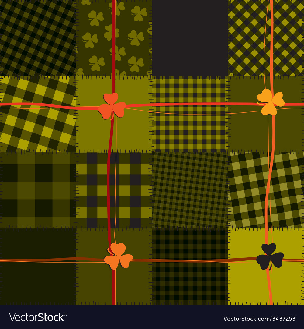 Patchwork with shamrocks