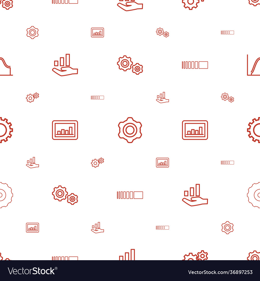Progress icons pattern seamless white background