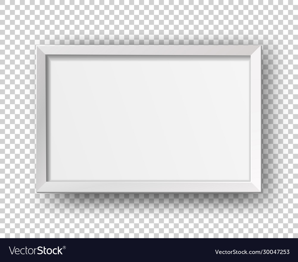 Realistic square empty picture frame mockup