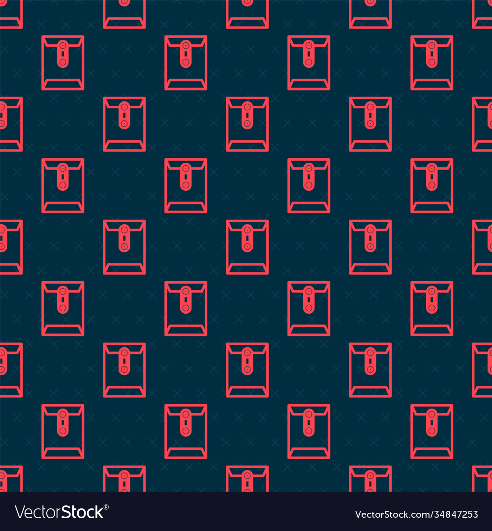Red line envelope icon isolated seamless pattern Vector Image Red line envelope icon isolated seamless pattern