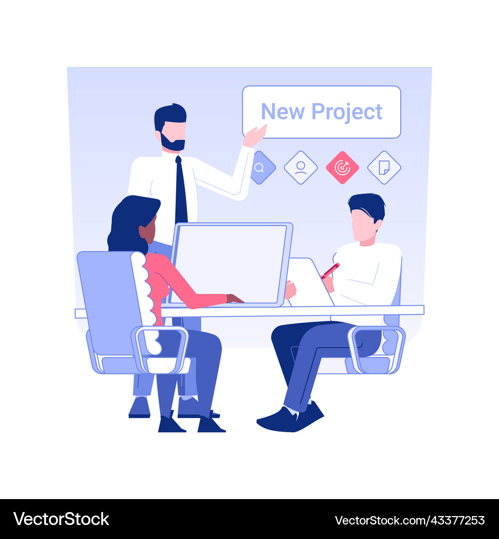 Teamwork isolated concept Royalty Free Vector Image