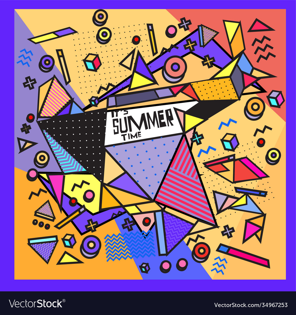 Triangle geometric forms for summer design event