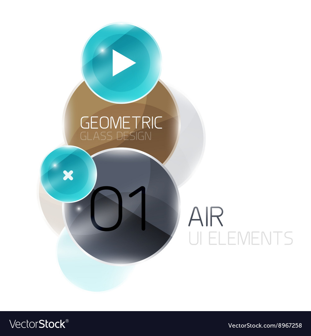 Abstract glass circles with sample text option