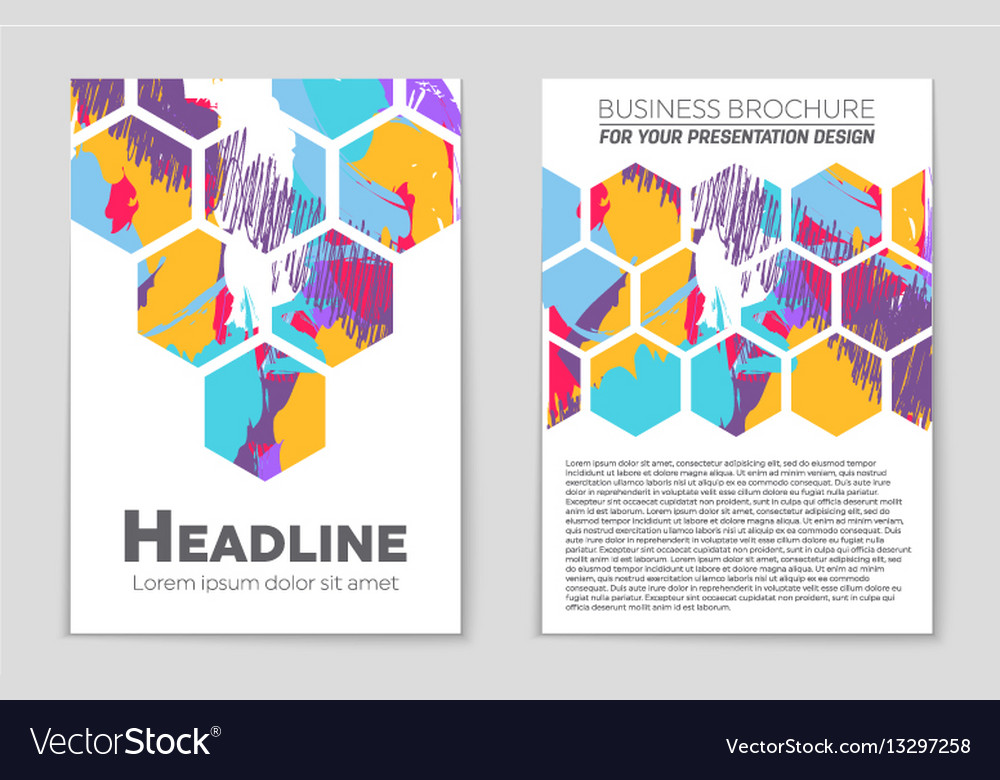 Abstract layout background set for art