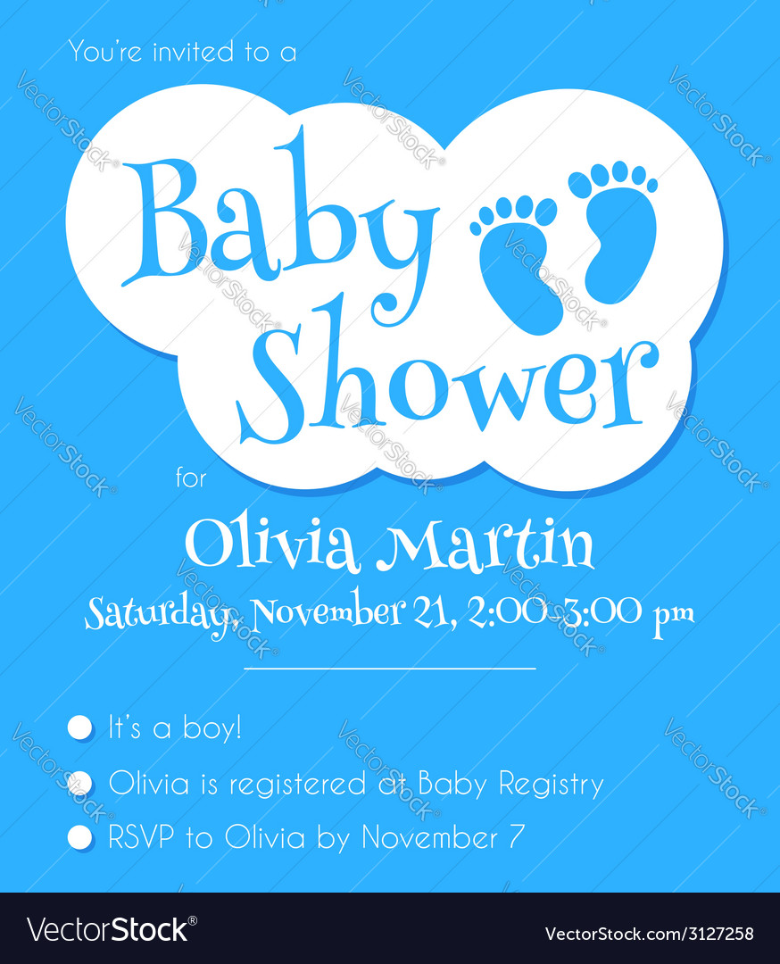 Baby shower invitation template