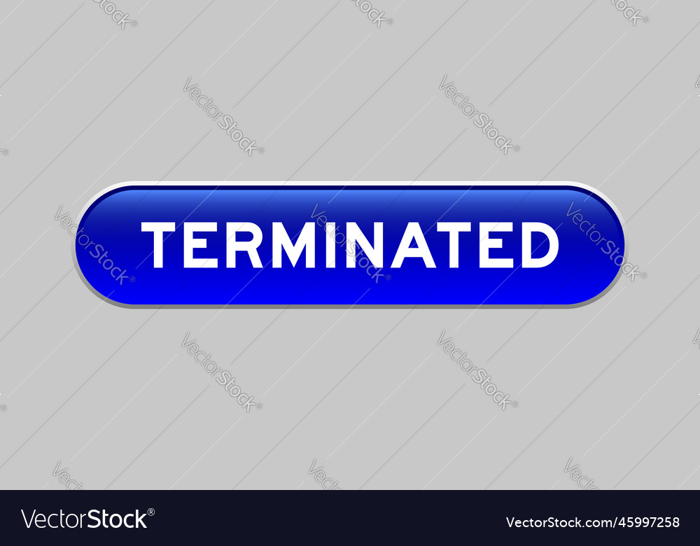Blue color capsule shape button with word vector image Blue color capsule shape button with word