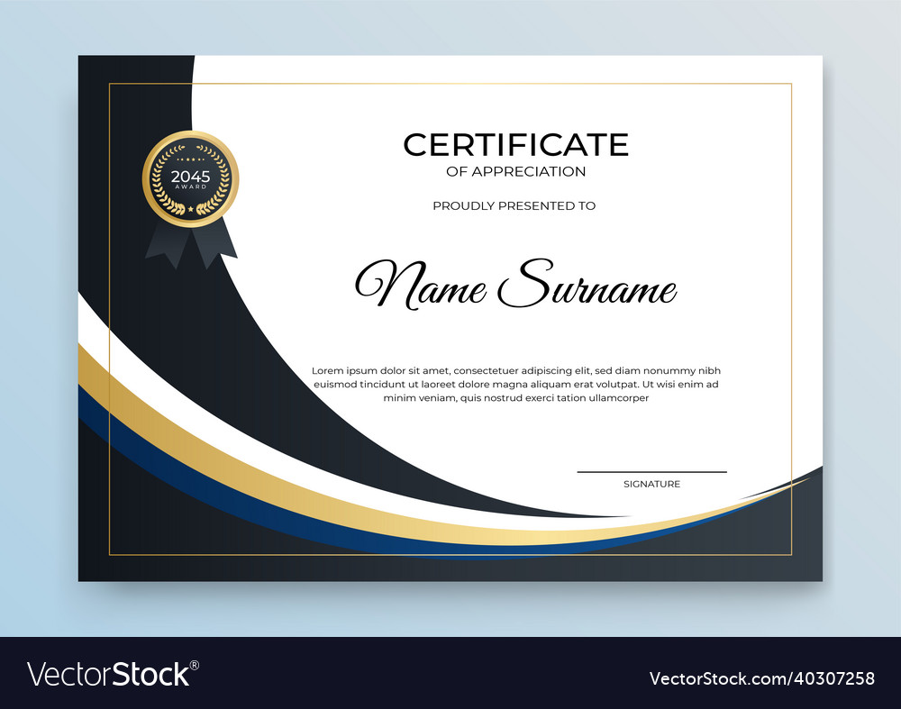 Certificate template banner with abstract Vector Image