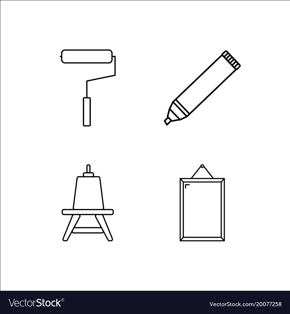 Design and studio simple linear icon setsimple
