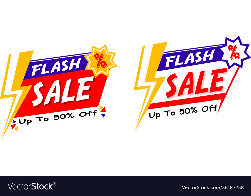 Flash Sale Logo Royalty Free Vector Image Vectorstock