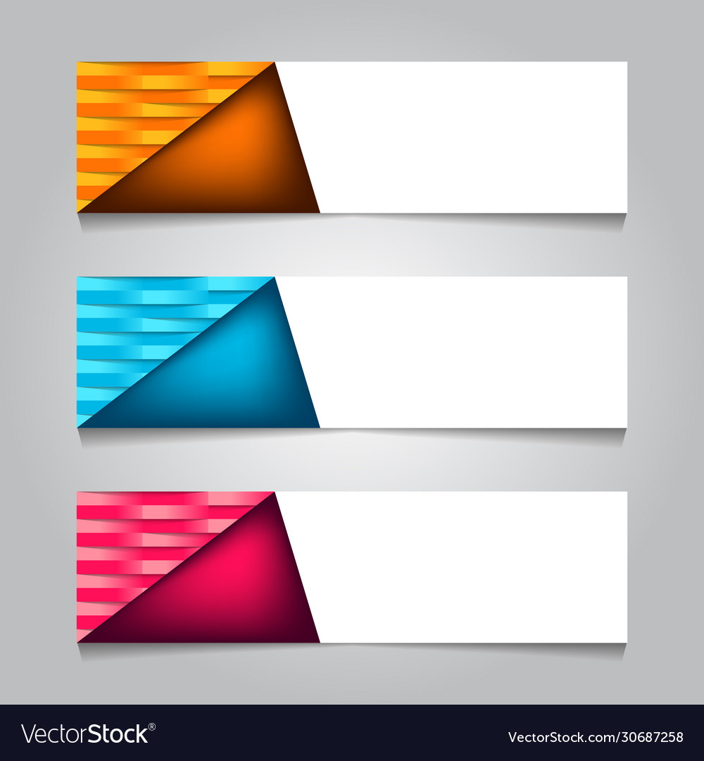 Horizontal geometric corporate web banner