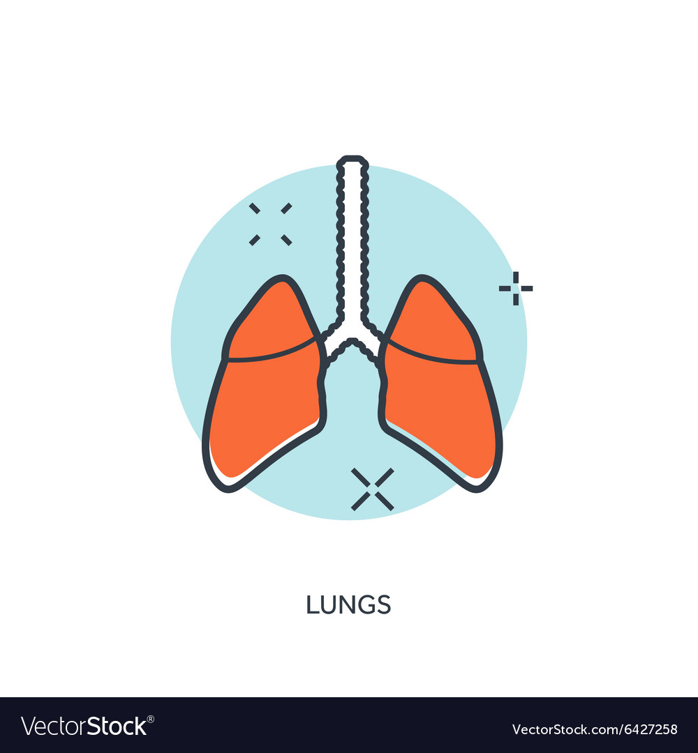 Human lung icon medical background health care