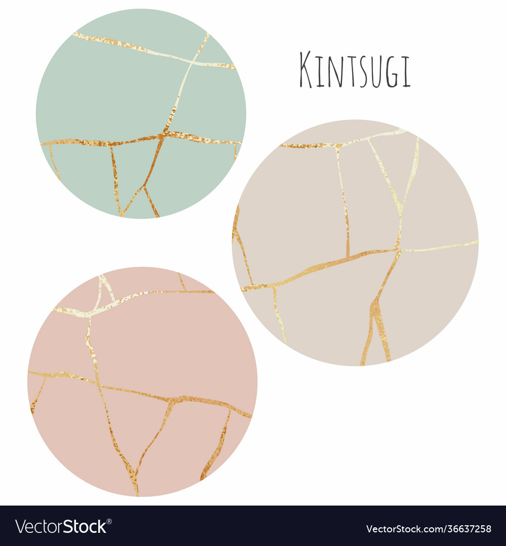 Kintsugi gold repair texture