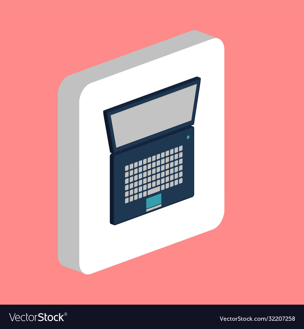 Netbook notebook simple icon symbol design Vector Image Netbook notebook simple icon symbol design