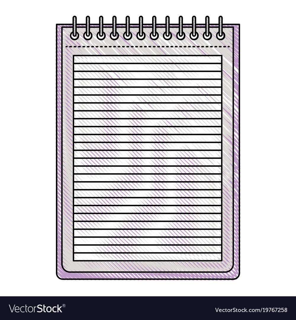 Notebook with horizontal lines and metal spiral