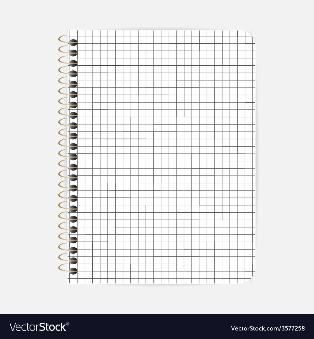 Opened notepad notebook sheet in a cage