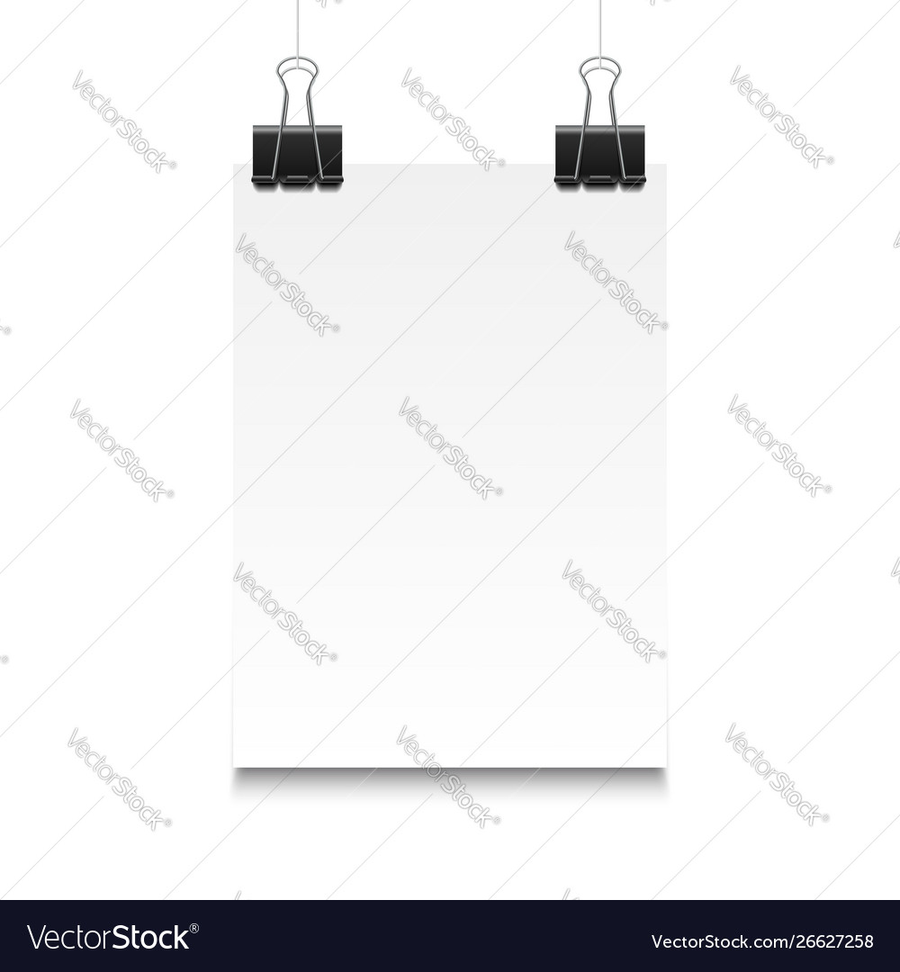 Paper poster for text background mock up vector image Paper poster for text background mock up