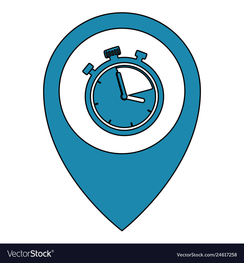 Pin pointer with chronometer vector image Pin pointer with chronometer