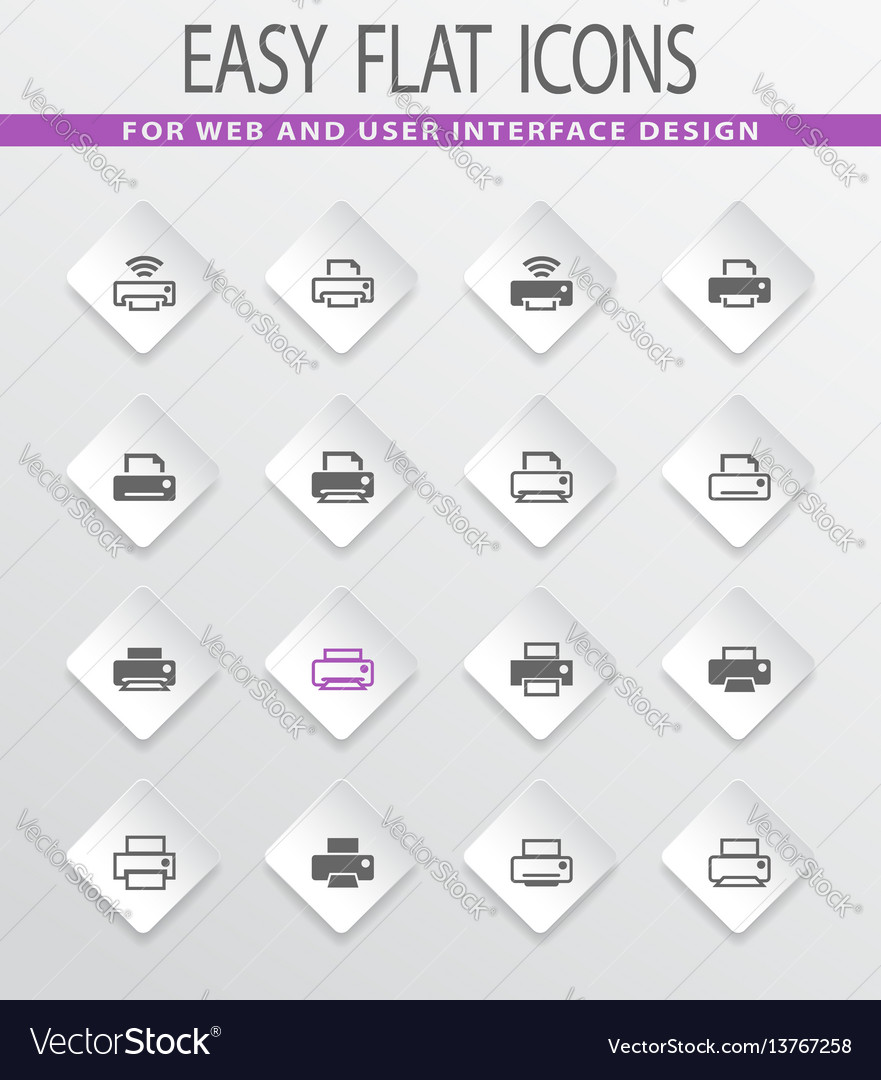 Print icons set