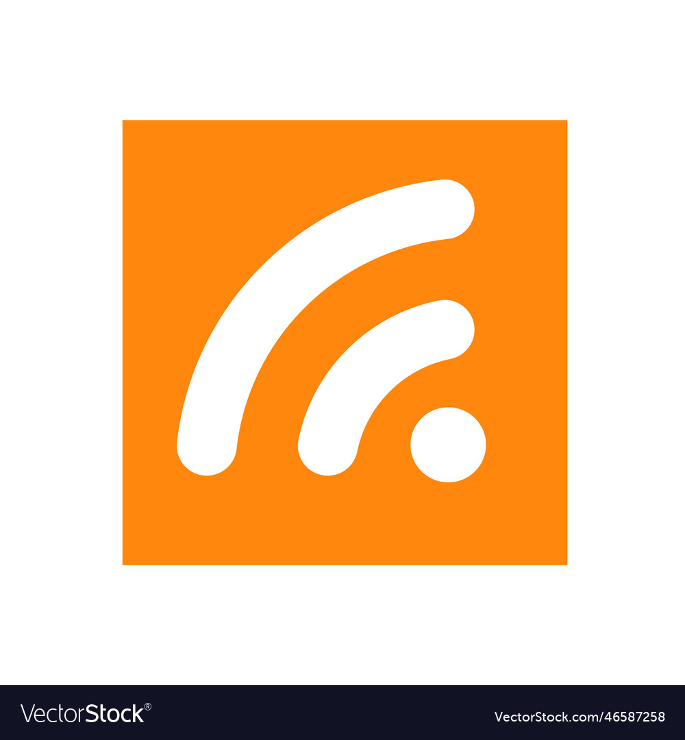 Rss box icon or feed and news subscription button
