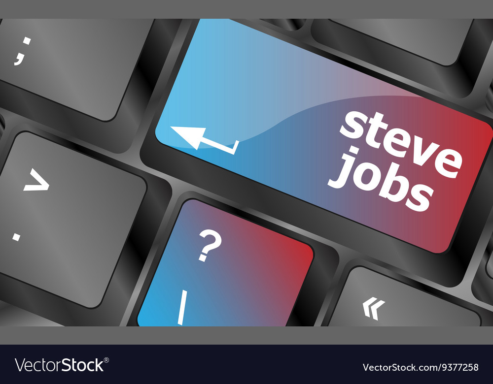 Steve jobs button on keyboard - life concept
