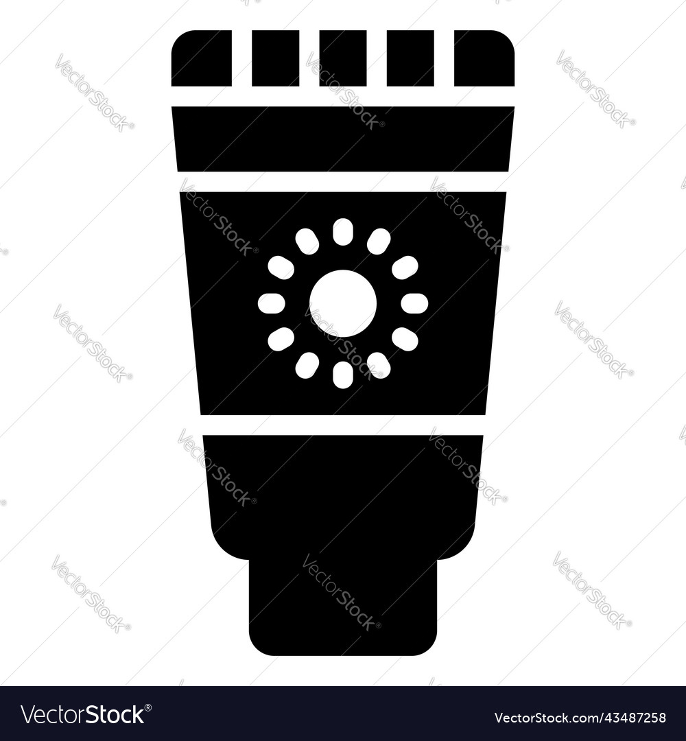 Sun block icon glyph style for web and mobile