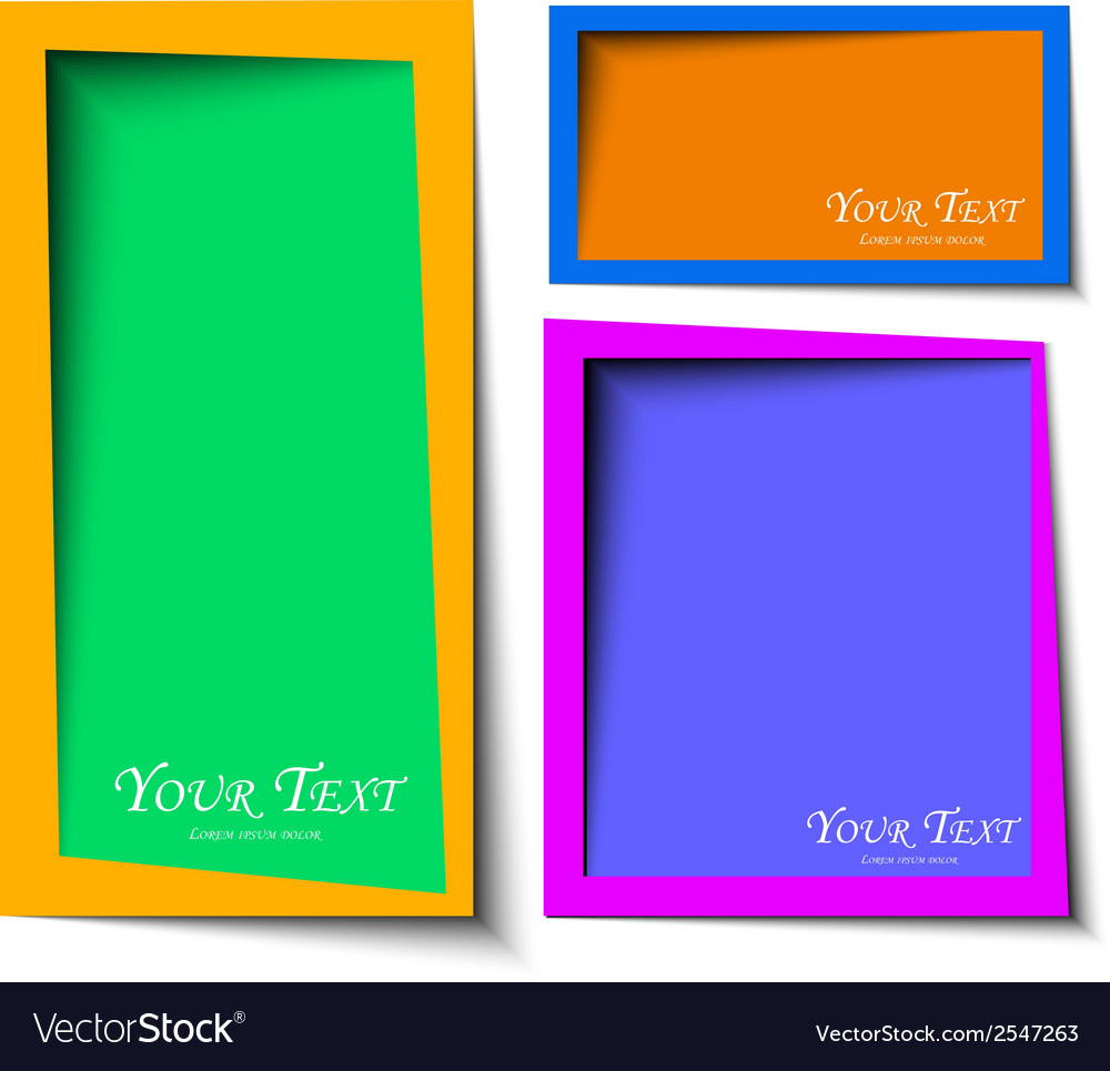 Abstract rounded rectange text boxes with colorful