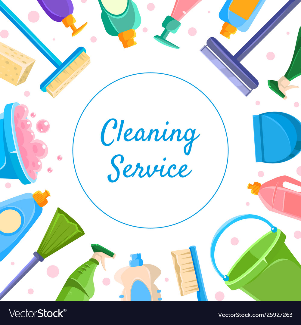 Cleaning service banner template various Vector Image