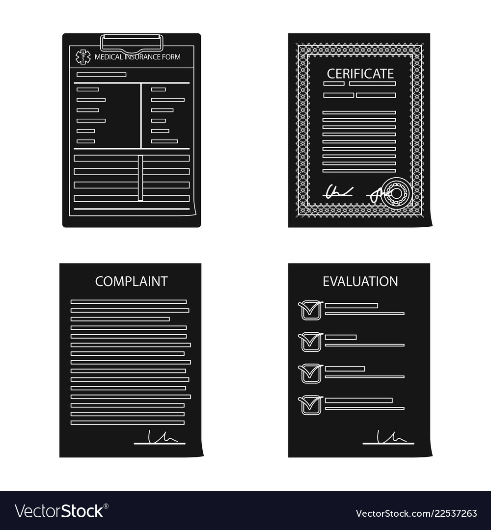 Design of form and document logo vector image Design of form and document logo