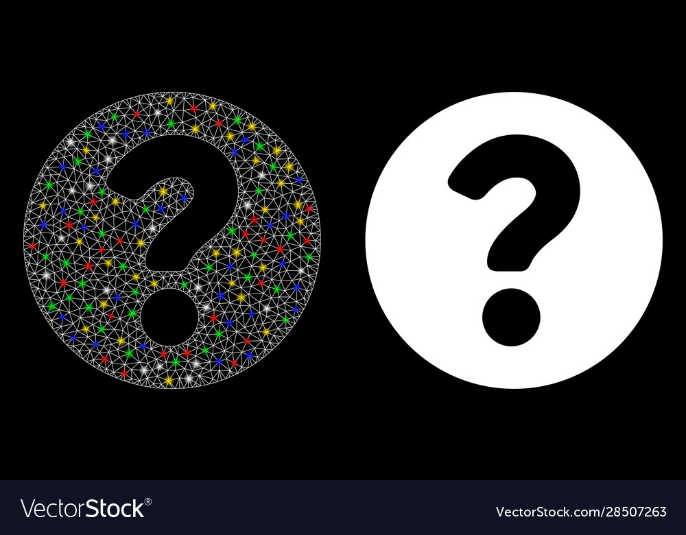 Flare mesh network question icon with spots