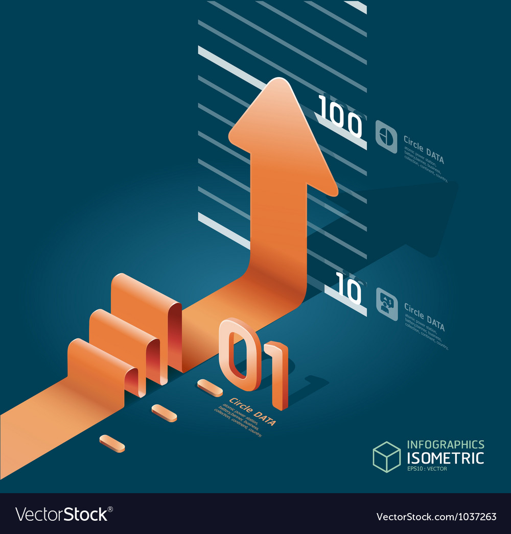 Infographic arrow diagram chart Royalty Free Vector Image