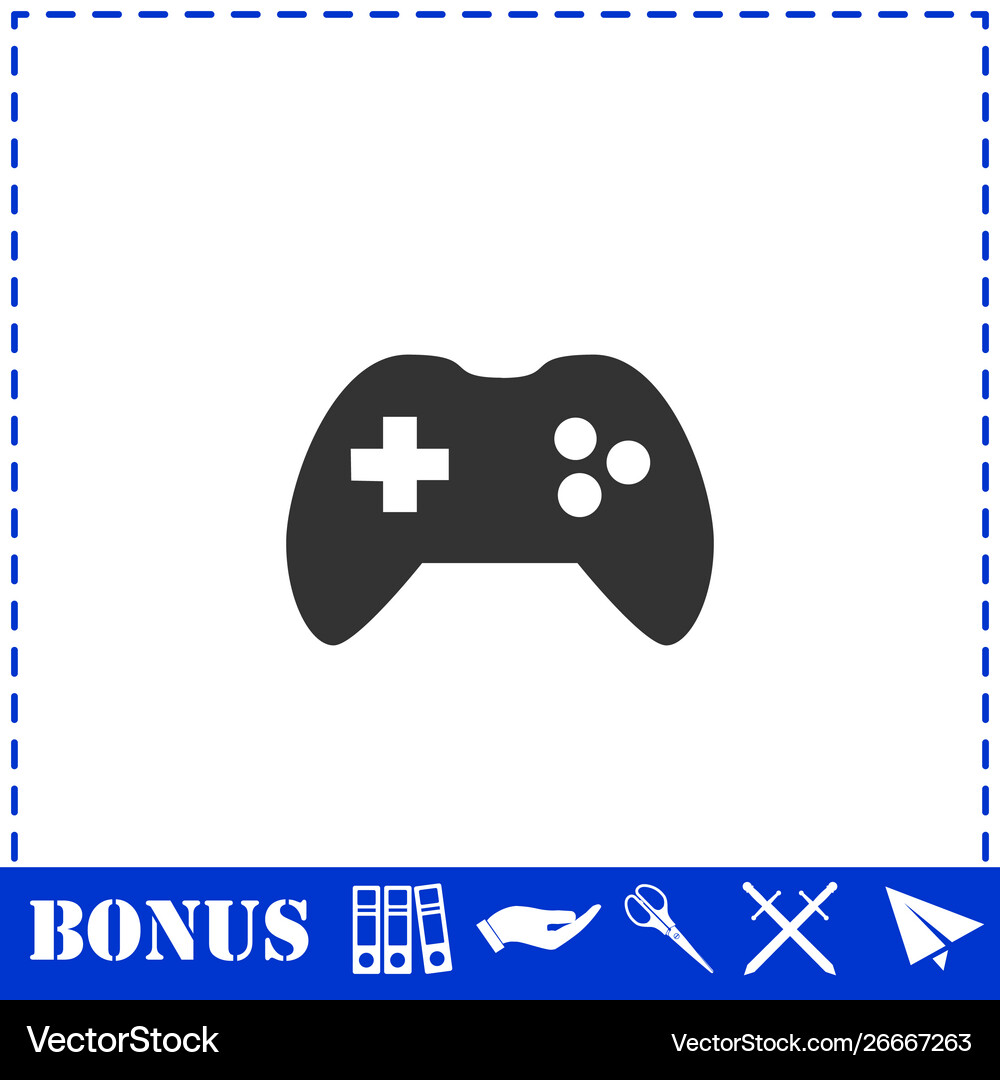 Joystick icon flat Royalty Free Vector Image - VectorStock