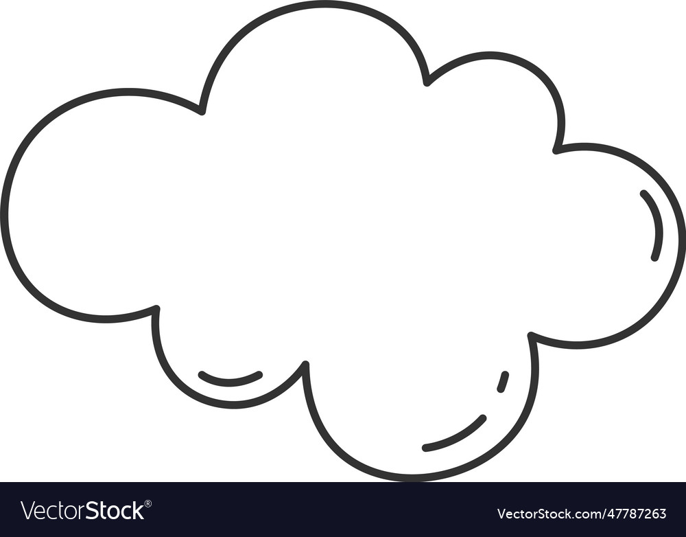 Sky cloud doodle Royalty Free Vector Image - VectorStock