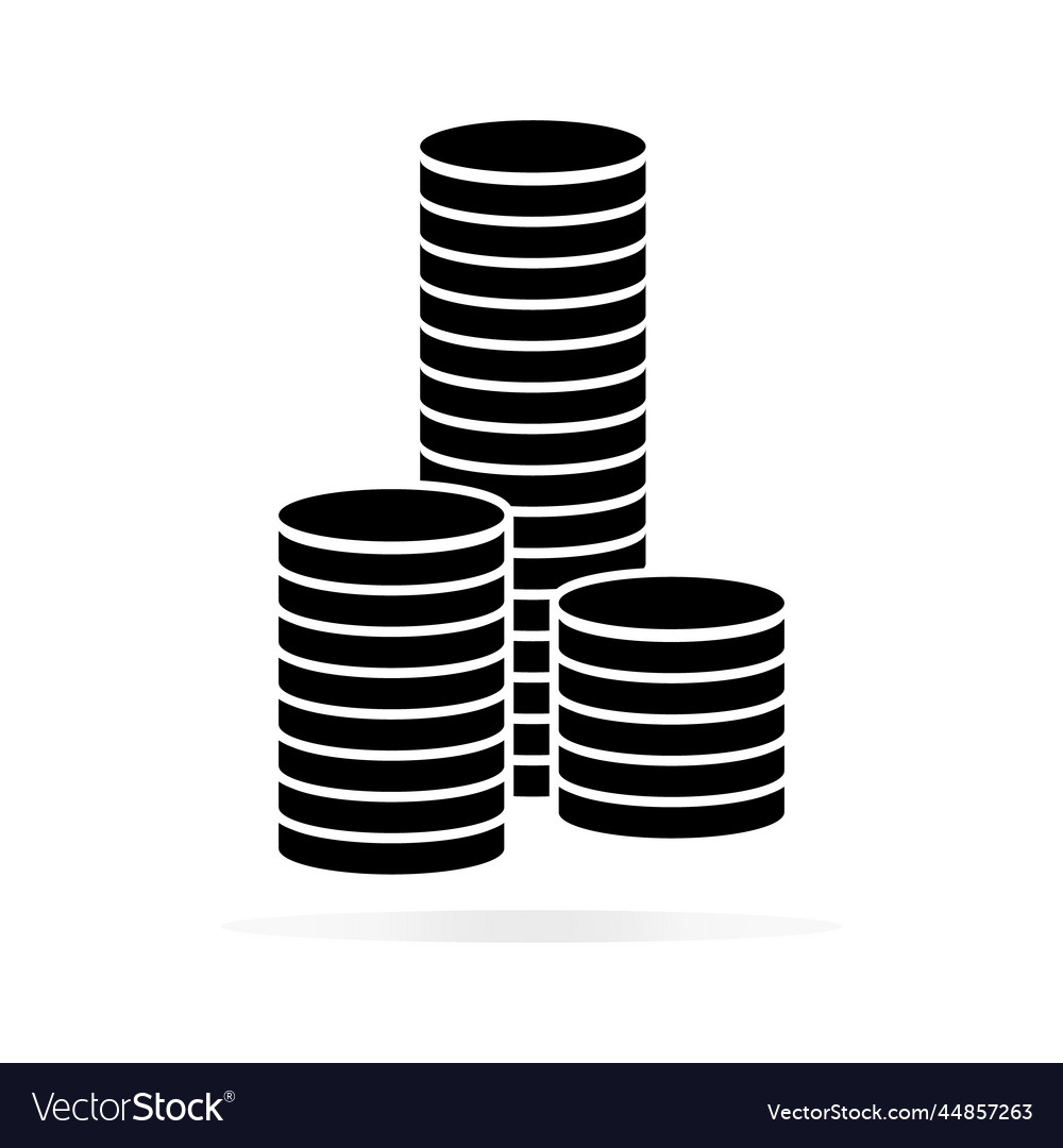 Stack of coins or casino chips