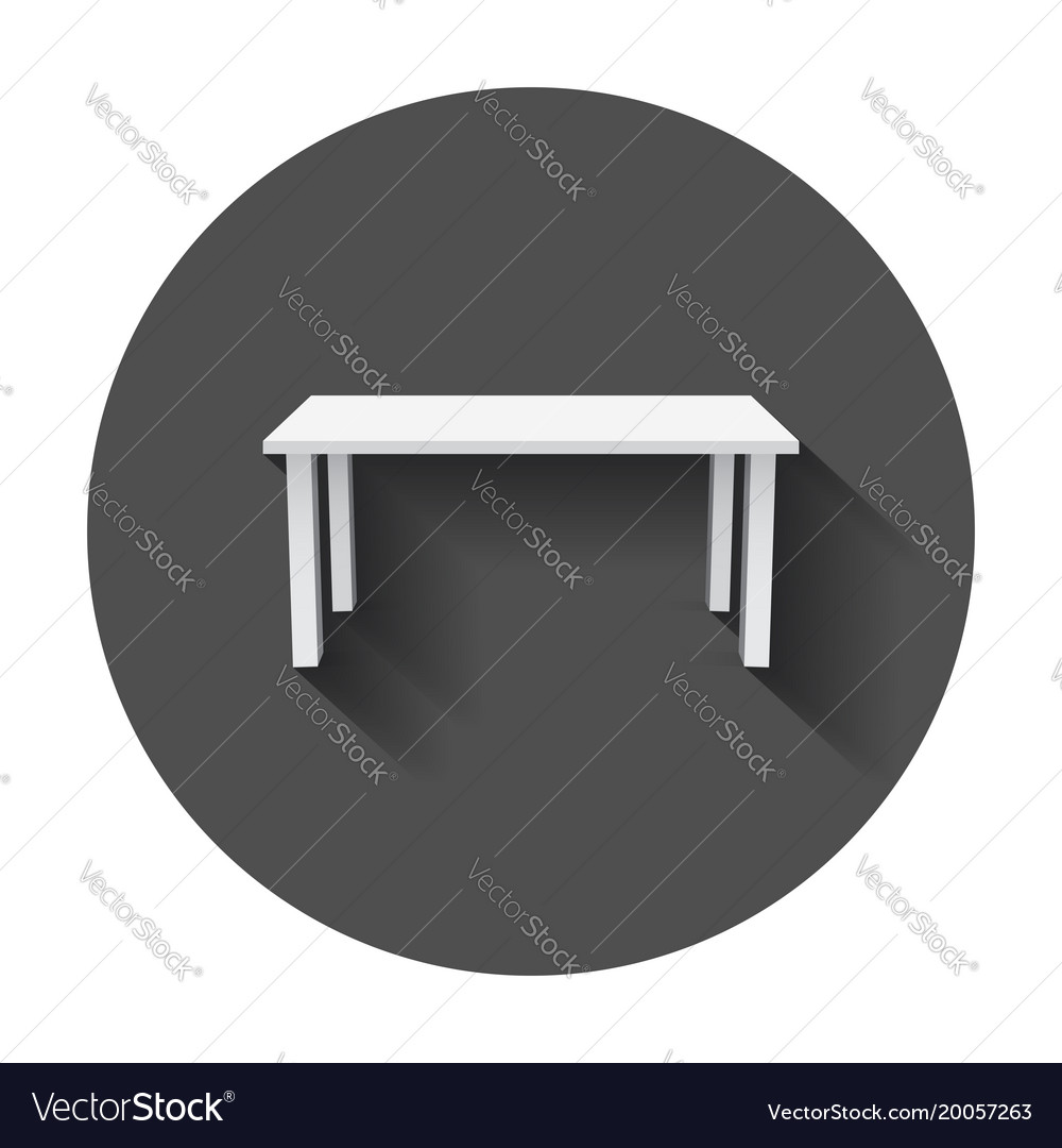 Table for object presentation empty white top
