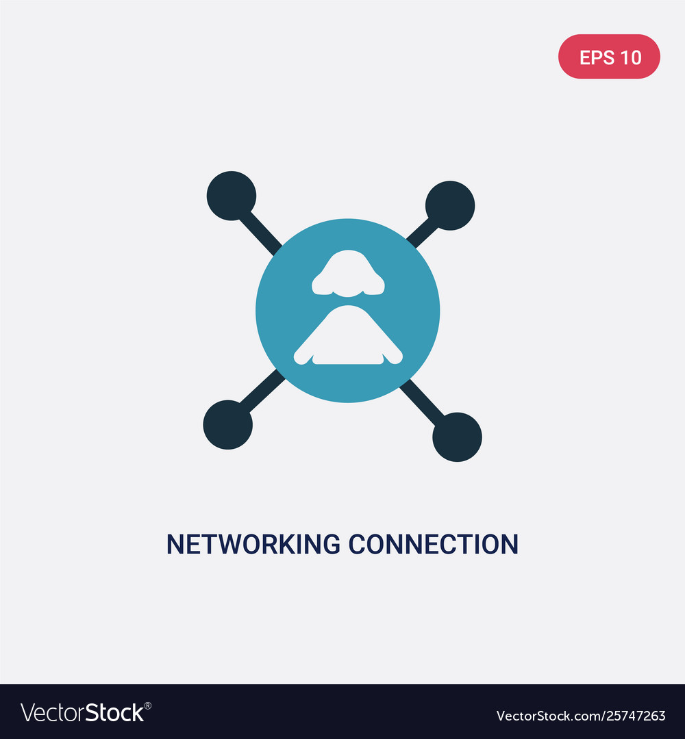 Two color networking connection icon from people vector image Two color networking connection icon from people