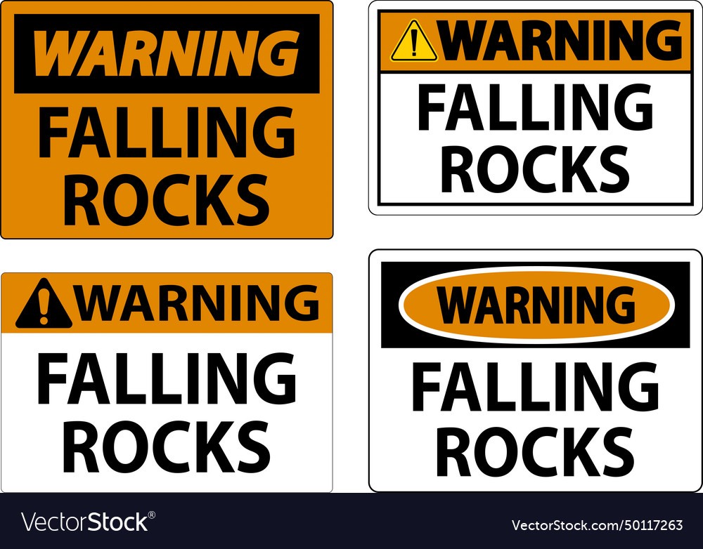 Warning sign falling rocks