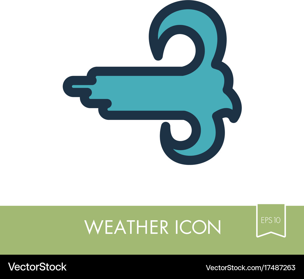 Wind icon meteorology weather Royalty Free Vector Image