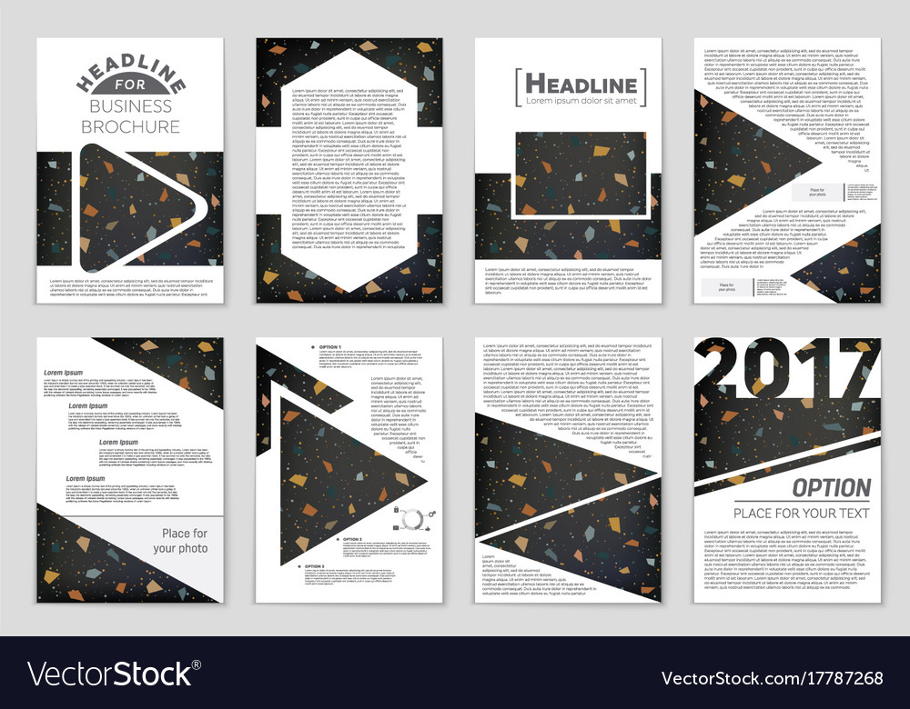 Abstract layout background set for art