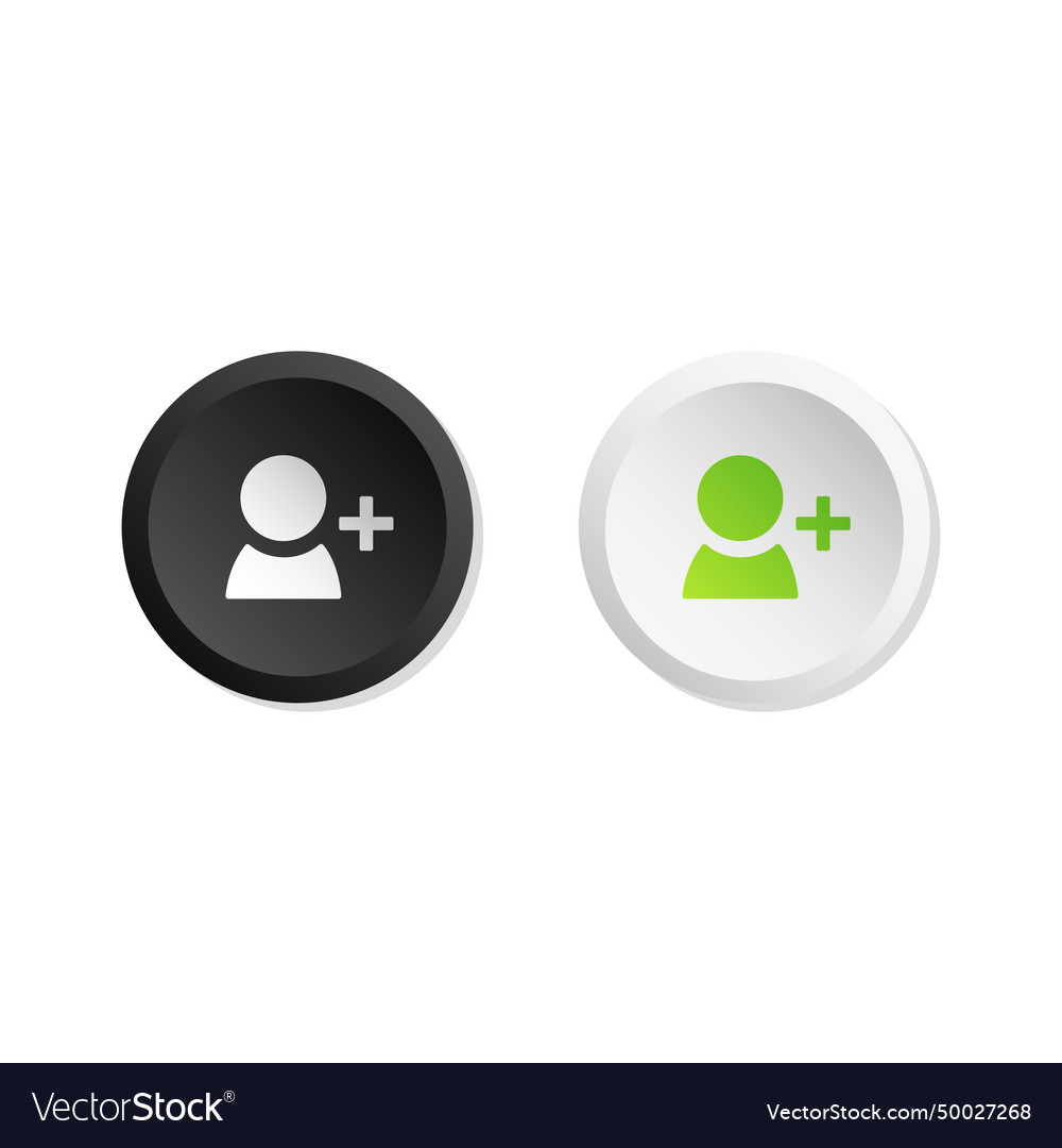 Add new user icon profile button 3d