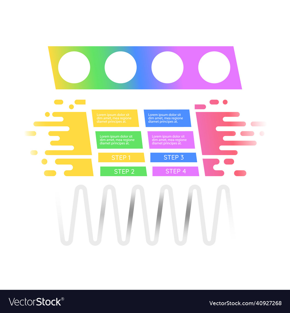 Brainstorming infographic chart design element set vector image Brainstorming infographic chart design element set