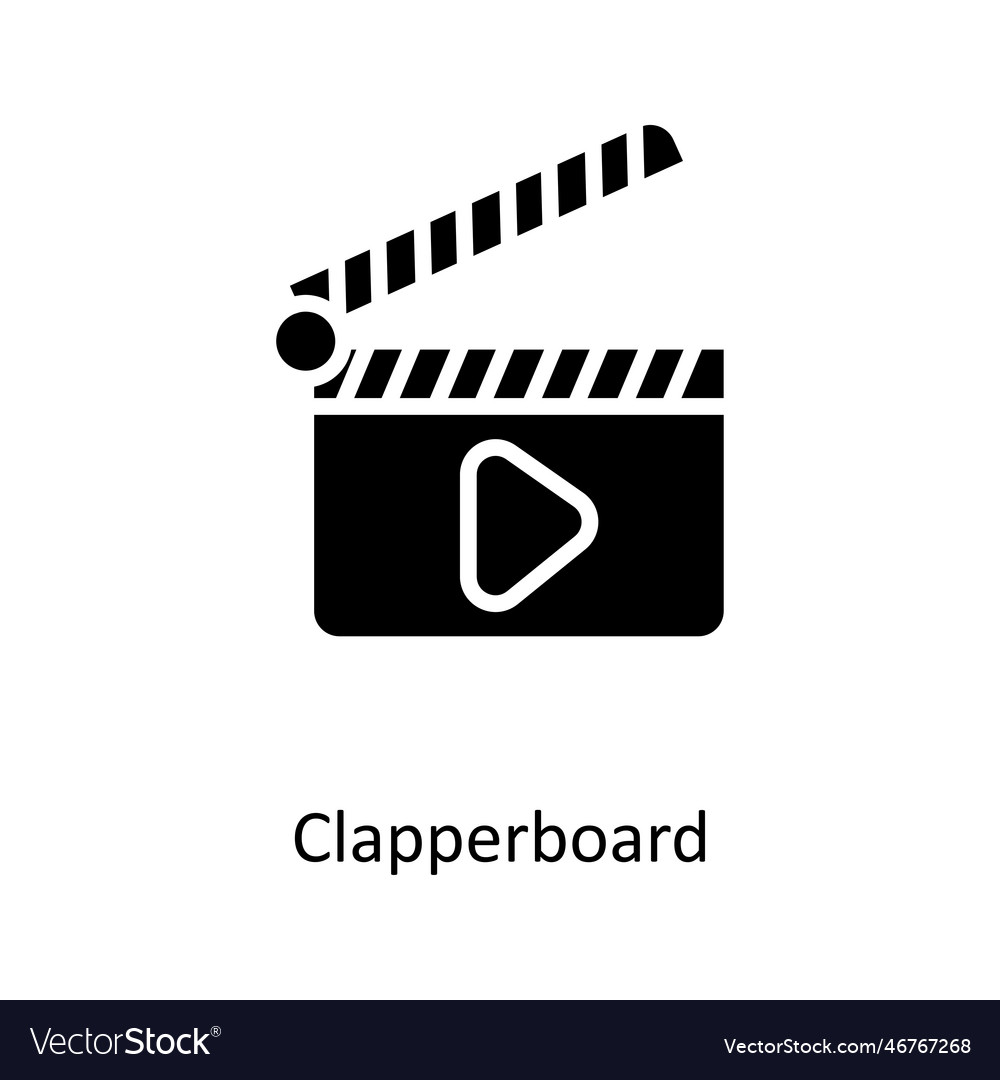 Clapperboard solid icons simple stock i