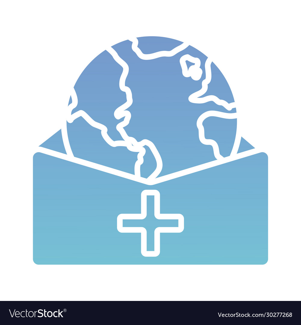 Earth planet in envelope health online silhouette