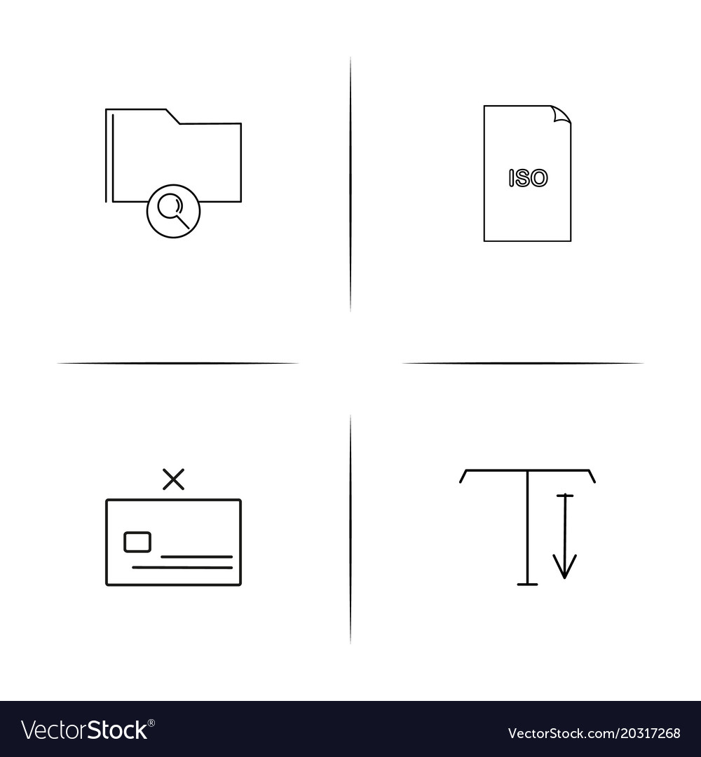 Files and folders sign simple linear icon