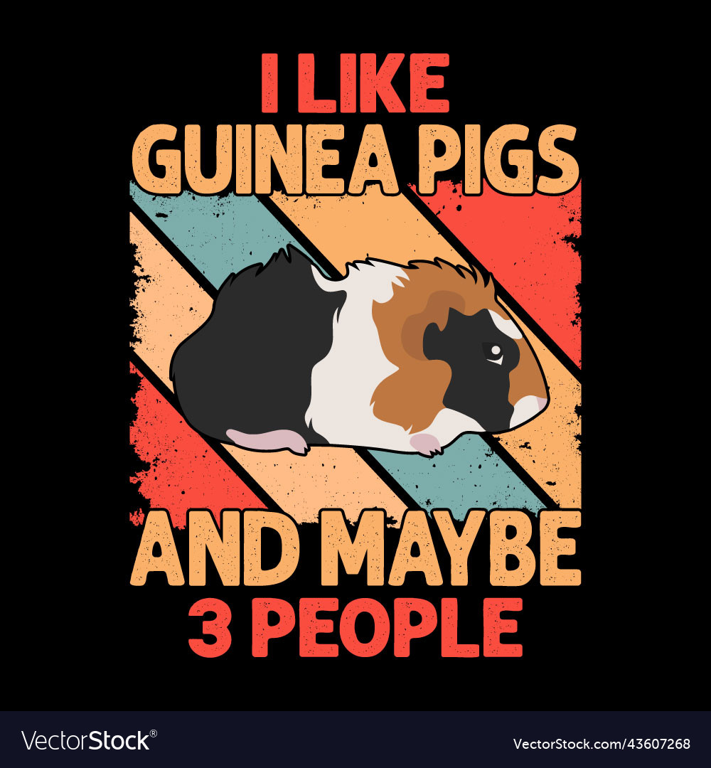 Guinea pig t-shirt design template Royalty Free Vector Image